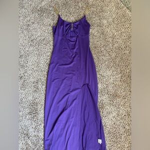 Purple and gold chain small dress brand new